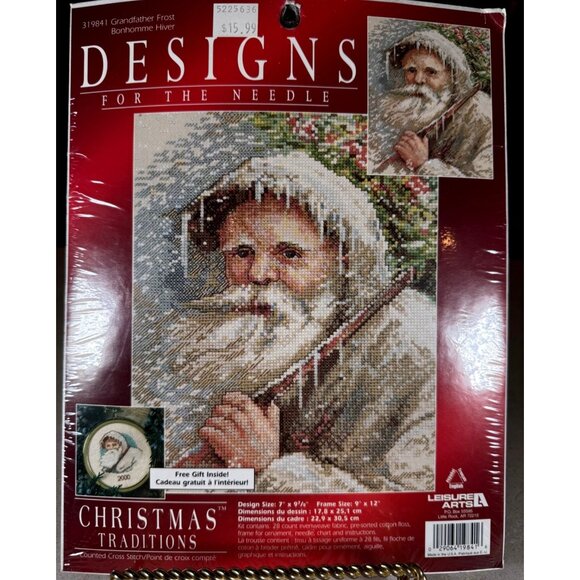 SEALED Designs for The Needle Grandfather Frost Cross Stitch Kit 319841 & Orname - Picture 1 of 4